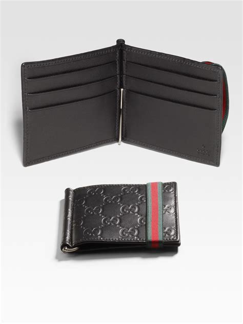 gucci mens wallet with money clip on sale|money clipper wallet gucci.